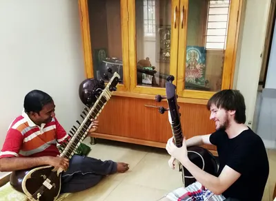 With student Adam