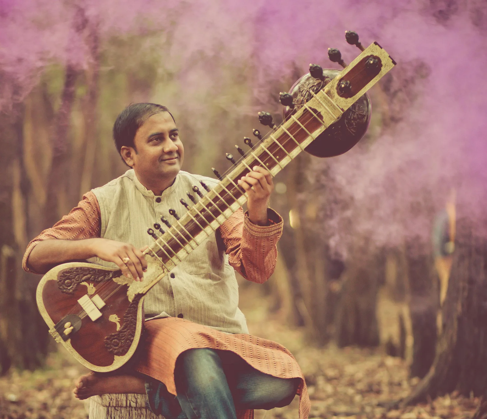 B. Sivaramakrishna Rao playing sitar