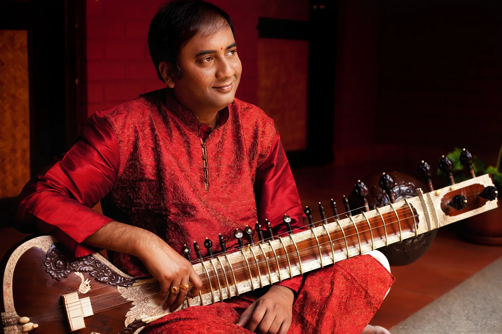B. Sivaramakrishna Rao with sitar