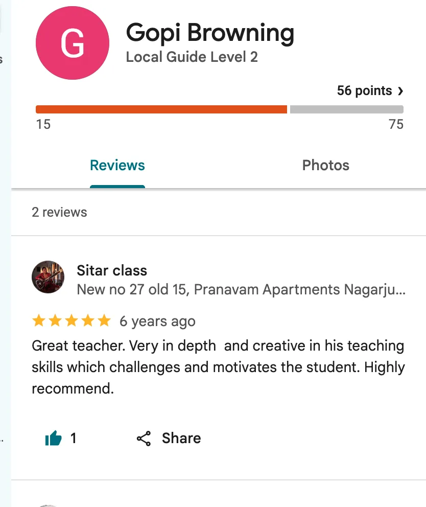 Student testimonial
